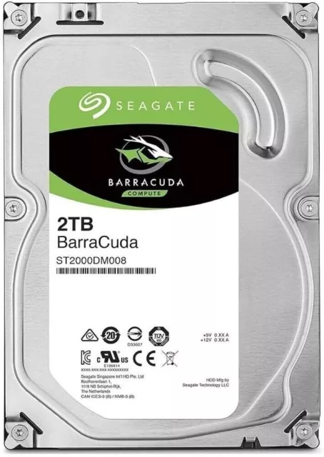 Seagate Barracuda 2TB 7200 RPM SATA Hard Drive HDD ST2000DM008 Used