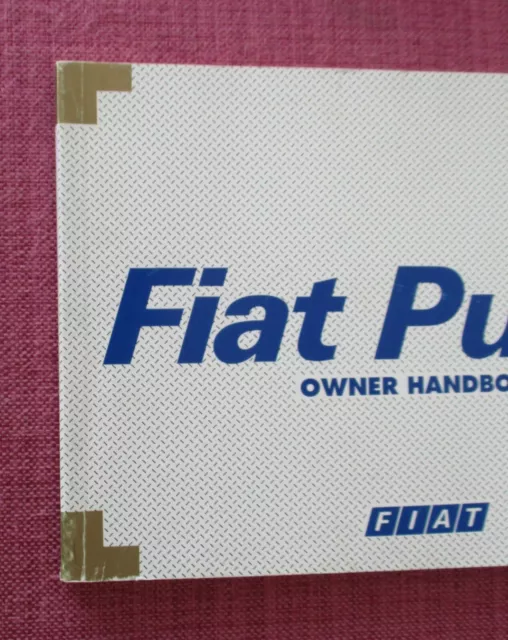 Fiat Punto (1999 - 2003) Handbook - Owners Manual - Includes Sporting & Hgt 2