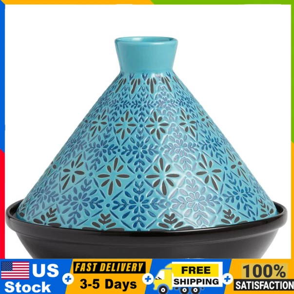 Blue Tile Terracotta Tagine, Free Shipping