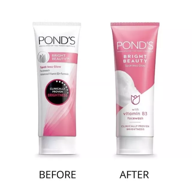 POND'Ss Bright Beauty Fleckenlose Fairness Gesichtswäsche mit fortschrittlichem Vitamin B3 +