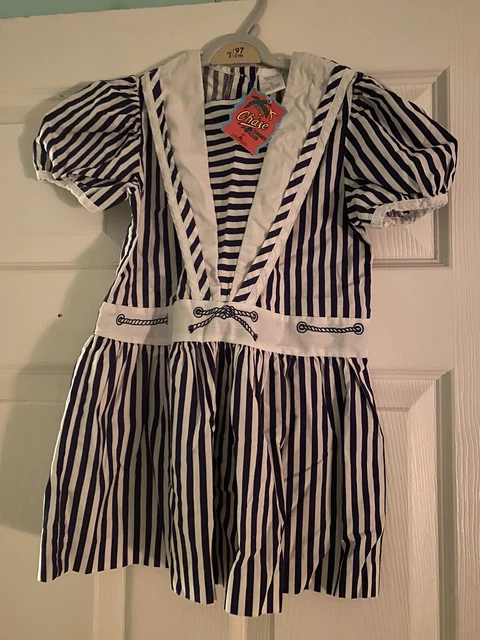 Abito da marinaio vintage Littlewoods età 4 anni. Nuovo con etichette