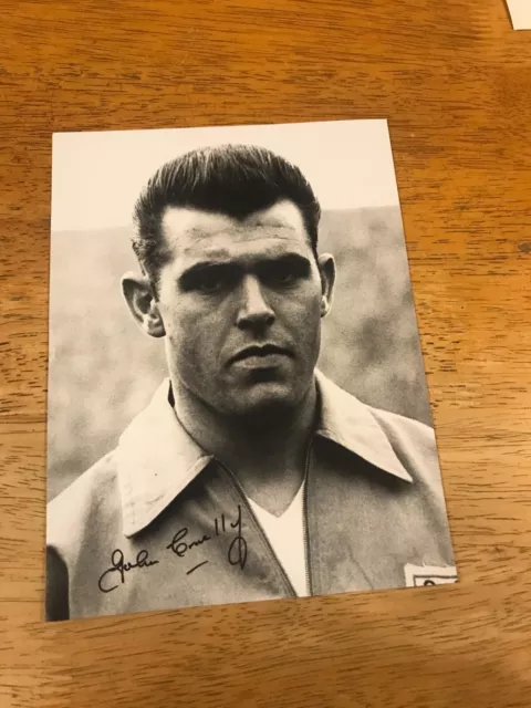 Genuine John Connelly Burnley Hand Signed 6x8 Inch B&W Photo