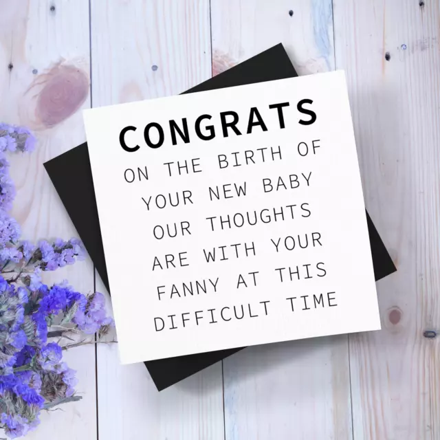 Congrats On Your New Baby Card  - Baby Congratulations New Family Joke Funny