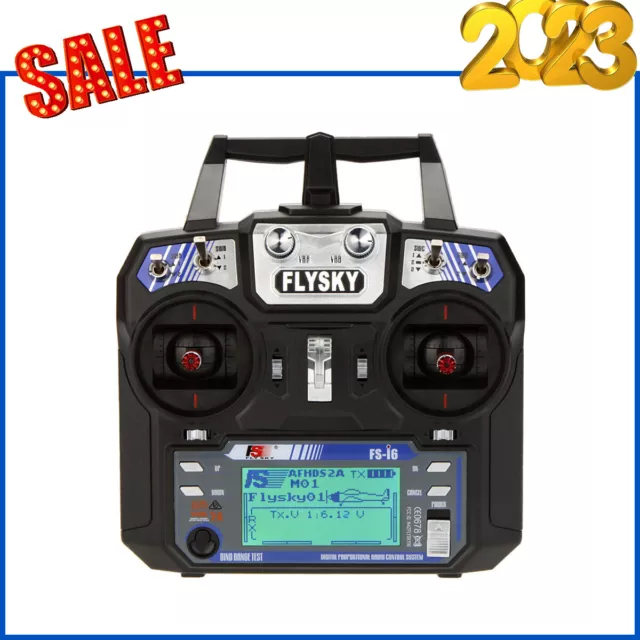 Flysky FS-i6 AFHDS 2A 2.4G 6CH Radio System Sender für RC Segelflugzeug G8J9