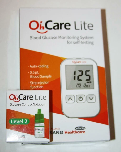 3 sistemas de monitoreo de glucosa en sangre OhCare monitores de azúcar prueba diabetes diabético