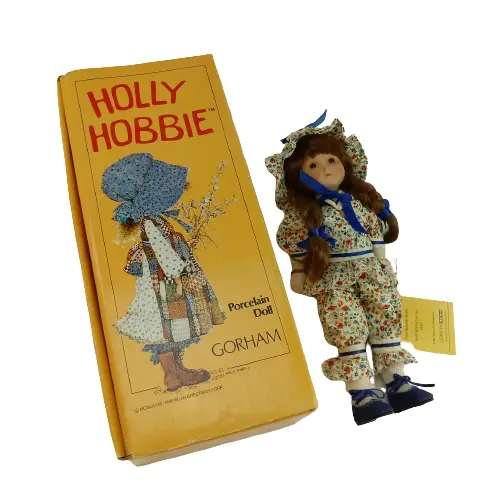 Holly Hobbie Porcelain Doll Gorham Four Seasons Series Summer Blue 03360
