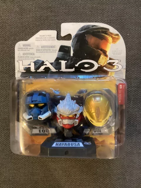 Mcfarlane Toys Halo 3 Collection Mini Helmets EOD / HAYABUSA / EVA  3-pack