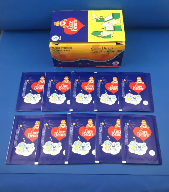 *NEW 1994 CARE BEARS (10) Vintage Packs -( 6 ) PANINI ALBUM CARD STICKERS Italy