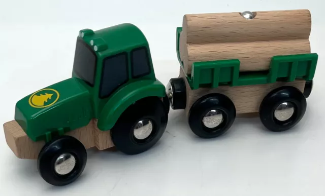 BRIO Traktor mit Holz-Anhänger und Ladung (33799 ) - wie NEU