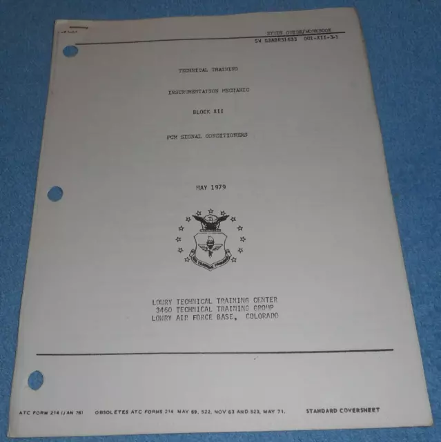 1979 US Air Force Technical Training Study Guide PCM Signal Conditioners