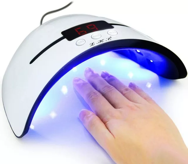 LED UV Nail Polish Dryer Curing Lamp with 3 Timers Auto Sensor USB Plug Power UK