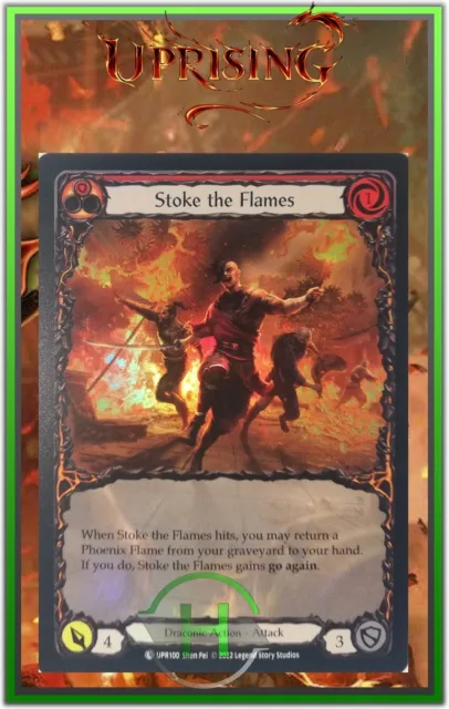 Stoke the Flames Red Extended Art Foil - FAB:Uprising - UPR100 - Carte Anglaise