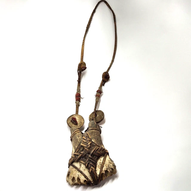 Collar Tribal Naga Bellas Artes Primitivas Tejido a Mano Fibra Orgánica Naga India