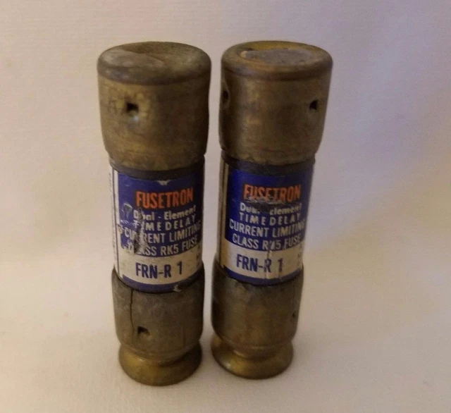 Lot De 2 Buss Bussmann Fusetron FRN-R-1 FRN-R1 1 Amp 1A Fusibles 250V