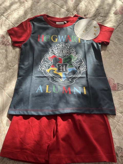 Nuovo Con Etichette Pigiami Ragazzi Età 3-4 Anni, Pantaloncini E Top, Mondo Magico Harry Potter