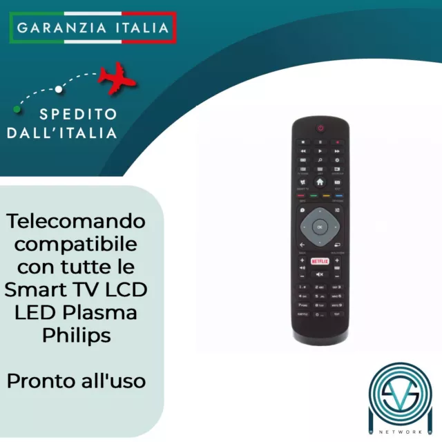 Telecomando Philips Universale Come Originale TV SMART TV Funzioni Smart Netflix