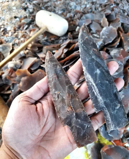 Agate Knife Arrow Head Healing Natural Stone Figurine Reiki Flint Spear Knife 3