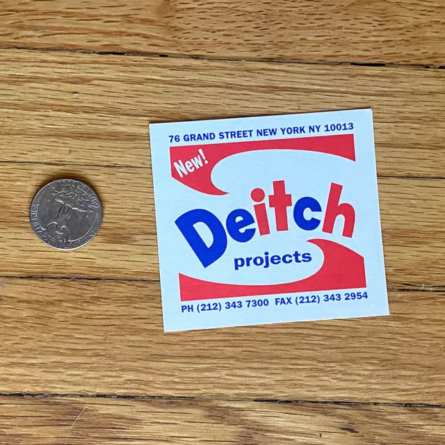 Deitch Projects Gallery Sticker - Supreme Dash Snow Jeff Koons Art Warhol NYC