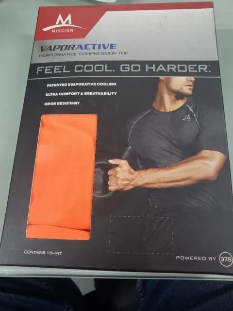 Mission VaporActive Performance Compression Shirt (Orange)--SIZE XL---L42