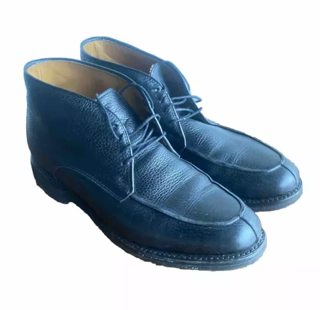 Allen Edmonds Worthington Chukka Boots 8 D MENS Black Ankle Boots Lace Up Shoes