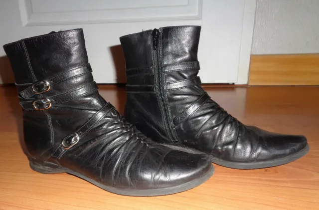 Bottines noires SAN MARINA Alompra - cuir - chaussures femmes - taille 37 2