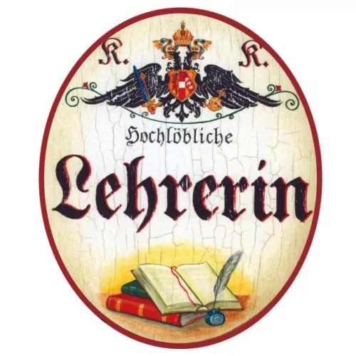 Lehrerin Nostalgieschild