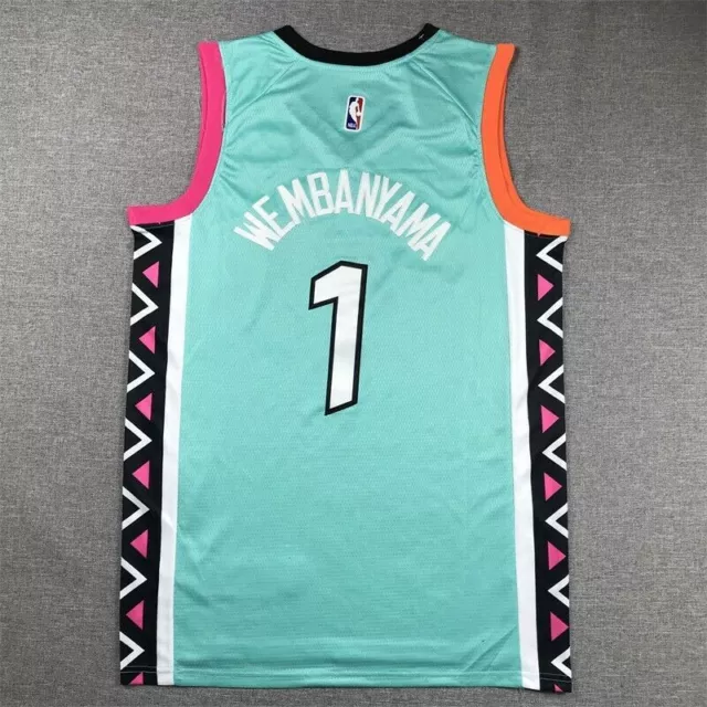 San Antonio Spurs Victor Wembanyama mens jersey green City Edition