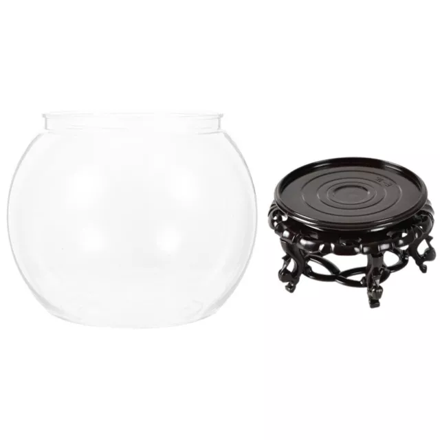 Fish Tank Table Fish Living Tank Round Fish Bowl for Fish Plant Decor Tank
