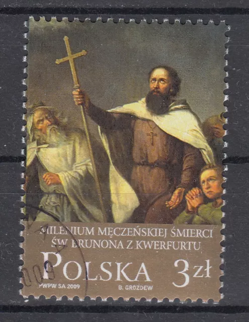 4)  Polen 2009 " Hl. Brunon   " Mi.Nr: ? gest. mit Gummi  (4449)