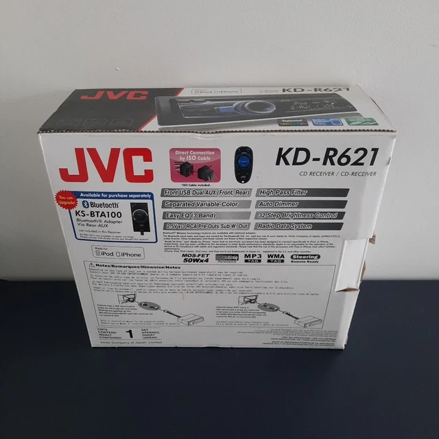 Câble ISO Pour Autoradio JVC Neuf - Compatible Modèles KD-R601, R611, R612, R621, R631, R641, Garantie 3 Ans
