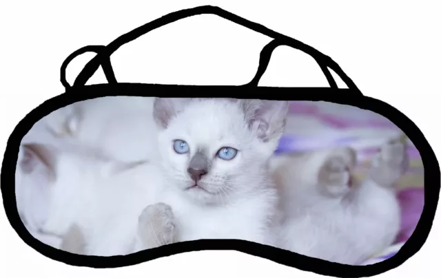 Masque de sommeil cache yeux anti lumière fatigue chat personnalisable REF 37