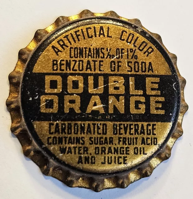 Double Orange Cork Lined Soda Bottle Cap; Seminole - 1930's-1940's - Unused