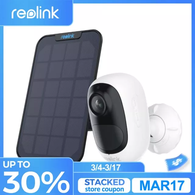 Reolink 3MP 100% WireFree Security Camera 2-Way Audio Argus2E with Solar Panel