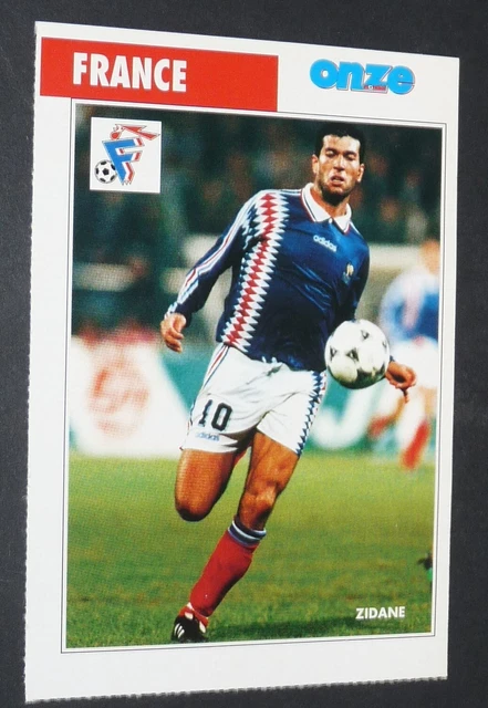 Fiche Football Onze Mondial 1996 - Zinédine Zidane (Euro 96 / Girondins De Bordeaux), Bon état