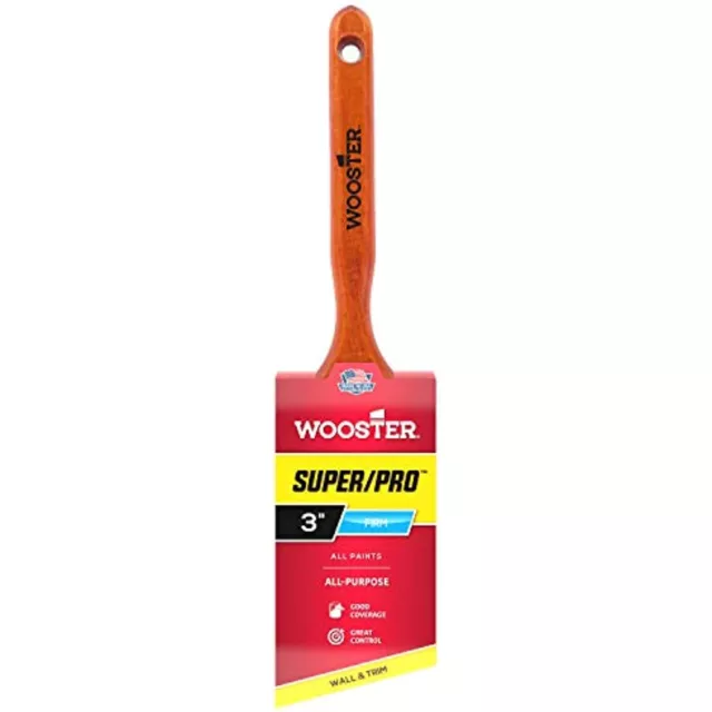 Wooster Brush J4112-3 Super/Pro Lindbeck Angle Sash Paintbrush, 3-Inch