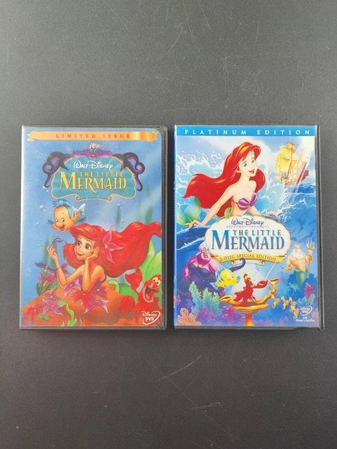 Lot Of 2 Disney Little Mermaid DVD Limited Issue, Platinum Issue Read...