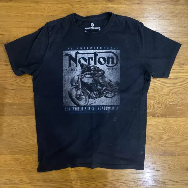 NORTON Motorcycles England Graphic T-Shirt Mens Size M