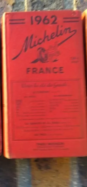 GUIDE ROUGE MICHELIN FRANCE 1962 EDITION en Francs Belges - TRES BON ETAT