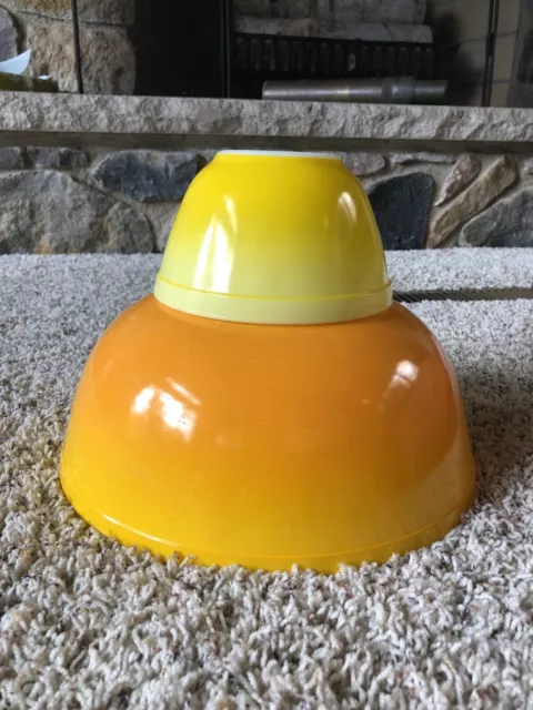 Vintage Pyrex Pineapple Party Chip & Dip Set Usa #401 404 Yellow Orange Ombré Vintage Pyrex Pineapple Party Chip & Dip Set Usa #401 404 Yellow Orange Ombré
