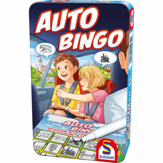 Schmidt Spiele Bring-Mich-Mit-Spiel Auto Bingo Kinderspiel Reisespiel Ab 5 Jahre