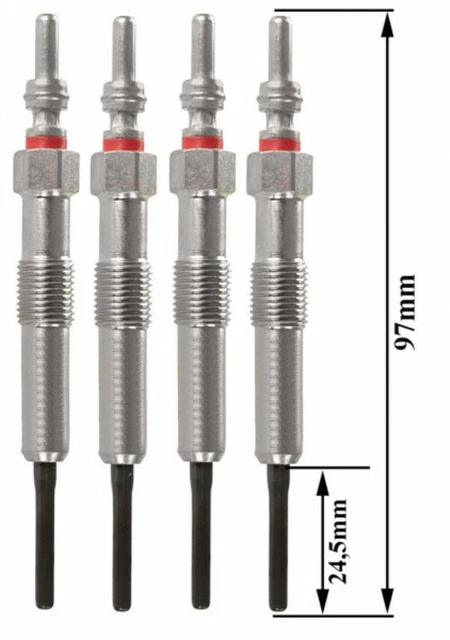 Lot De 4 Bougies De Préchauffage Pour Renault Clio 4 1.5L DCI - Équivalent Bosch 0250403012
