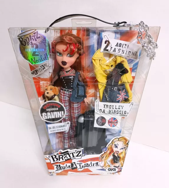 Bratz MEYGAN Moda a Londra 💋🖤❤️ 🖤💋 MGA GiG vintage NRFB NUOVA NEW