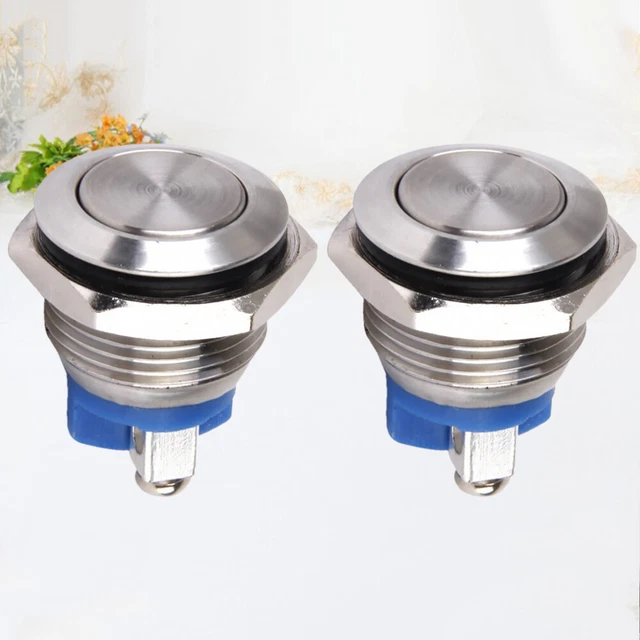 2 Pcs Taster Für Türklingel Boot Auto Kurzzeitiger Druckknopf