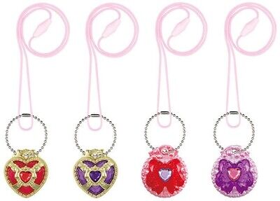 HUGtto! PreCure Mirai Crystal Charm Necklace3 All 4 types New Unopened Gashapon