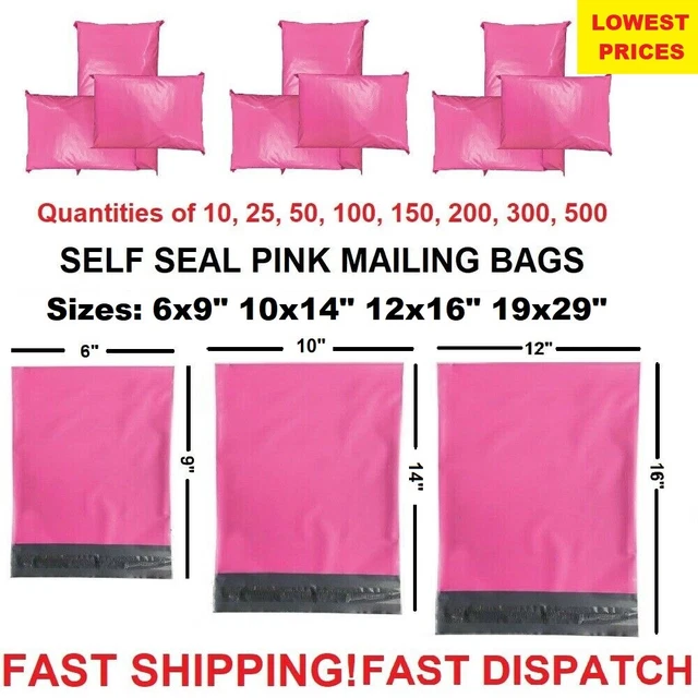 Borse postali ROSA Spedizione Plastica Colorata Imballaggio Pacchetto Borse Spedizione
