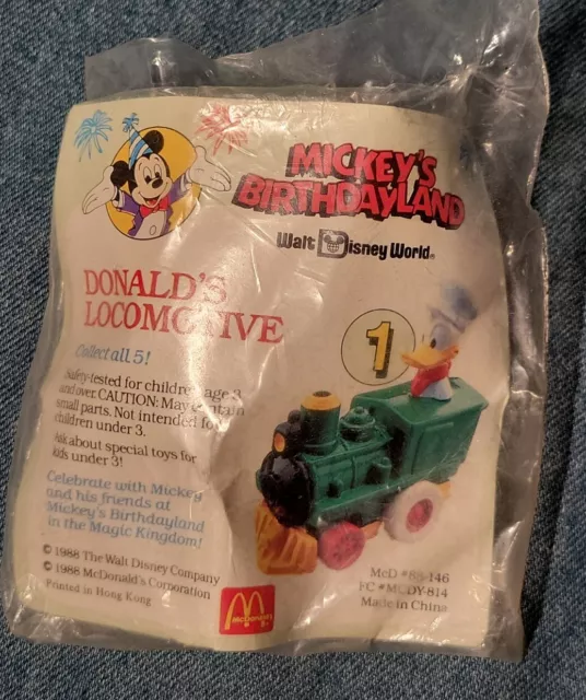 MCDONALD'S HAPPY MEAL Mickey's Birthdayland Donald's 1988