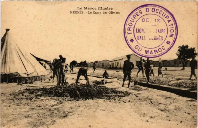 CPA AK MEKNES Le Camp des Oliviers MAROC (689343)