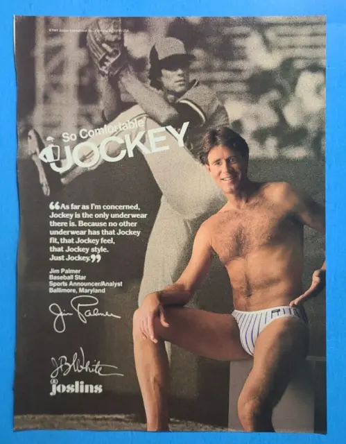 1989 VINTAGE UNDERWEAR ad JIM PALMER Baseball Pitcher for JOCKEY SHORTS  020619 $6.75 - PicClick