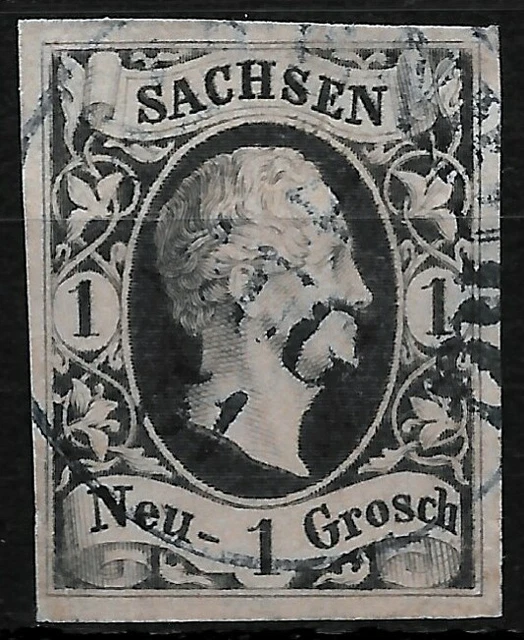 SACHSEN 1851...MiNr. 4 I ...August II...1 Ngr...BPP Befund...4. Verwendungstag