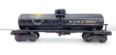 Lionel Trains Postwar S.U.N.X. 2855 Sunoco Tank Car O Gauge
